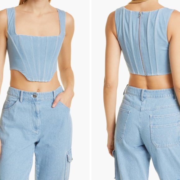 STAUD Tops - STAUD Alice Corset Crop Top